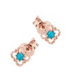 Flower with Opal Silver Stud Earring STS-6821